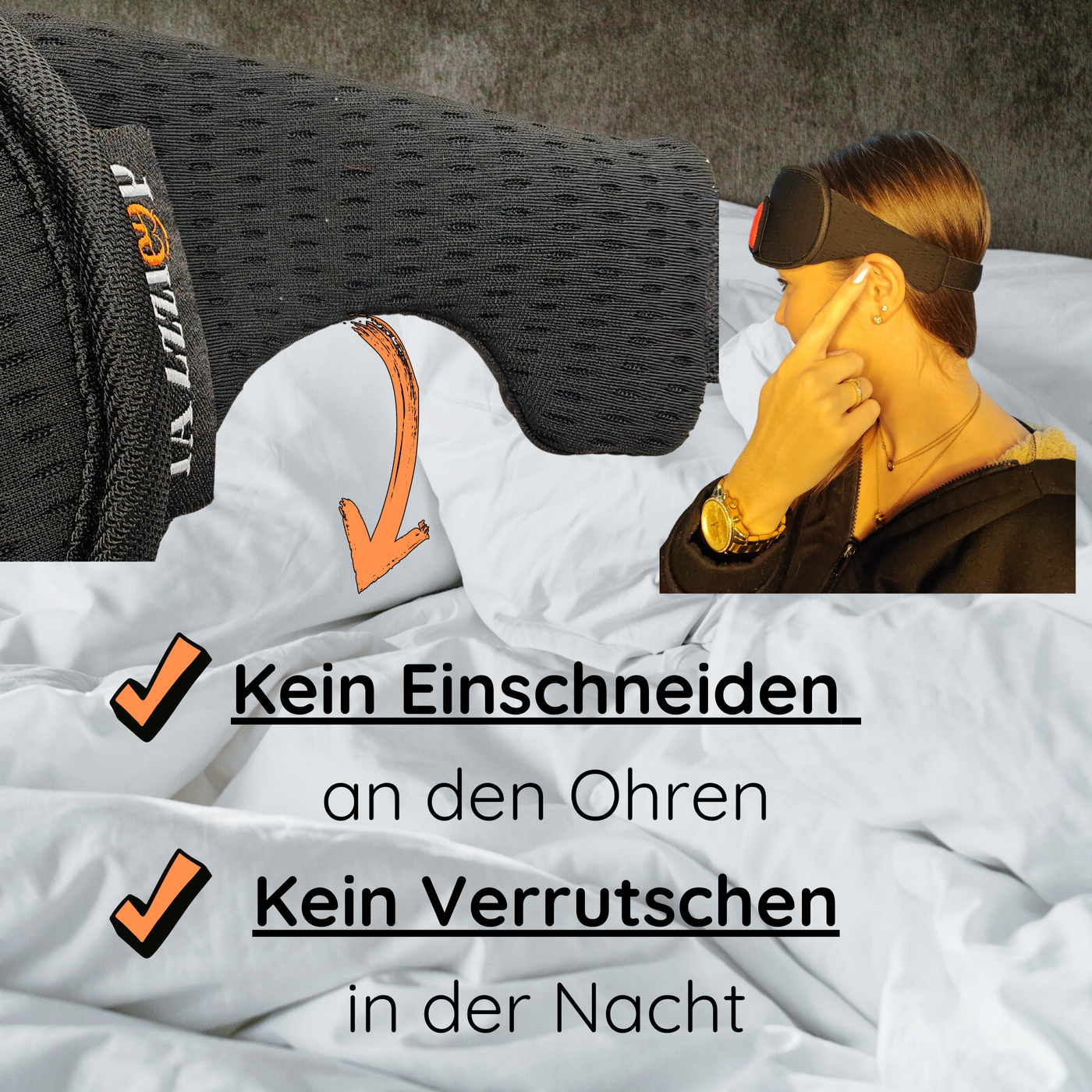 Schlafmaske für Seitenschläfer